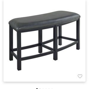 Colton counter height curved dark gray bench